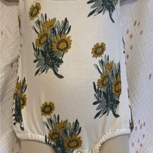 Kate Quinn Sunflower Print Baby Onesie
